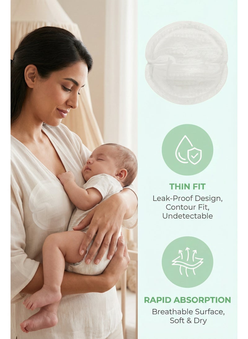 A Pack of 100 Highly Absorbent Disposable Nursing Pads That Are Soft And Spill-Resistant, Designed Specifically for Breastfeeding. These Ultra-Thin Pads Come in Individual Packaging, Ensuring Safety And Hygiene, Making Them a Great Gift for Holidays - Image 2